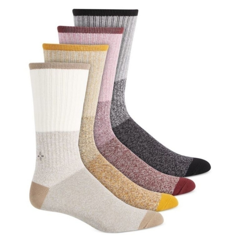 MEN'S Sun Stone 4-Pack Socks.  One Size. Cotton/Spandex/Polyester.